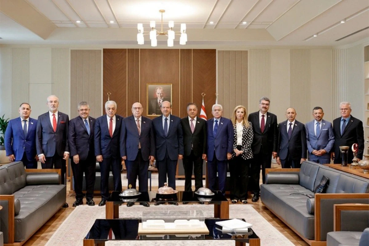 Ersin Tatar Azərbaycan, Türkiyə və Şimali Kipr parlament nümayəndə heyətini qəbul etdi