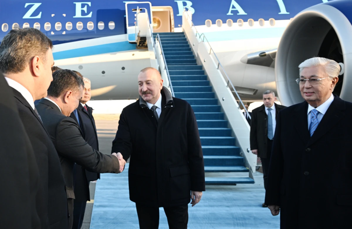 Azərbaycan Prezidenti İlham Əliyev Qazaxıstana dövlət səfərinə gəldi — 6