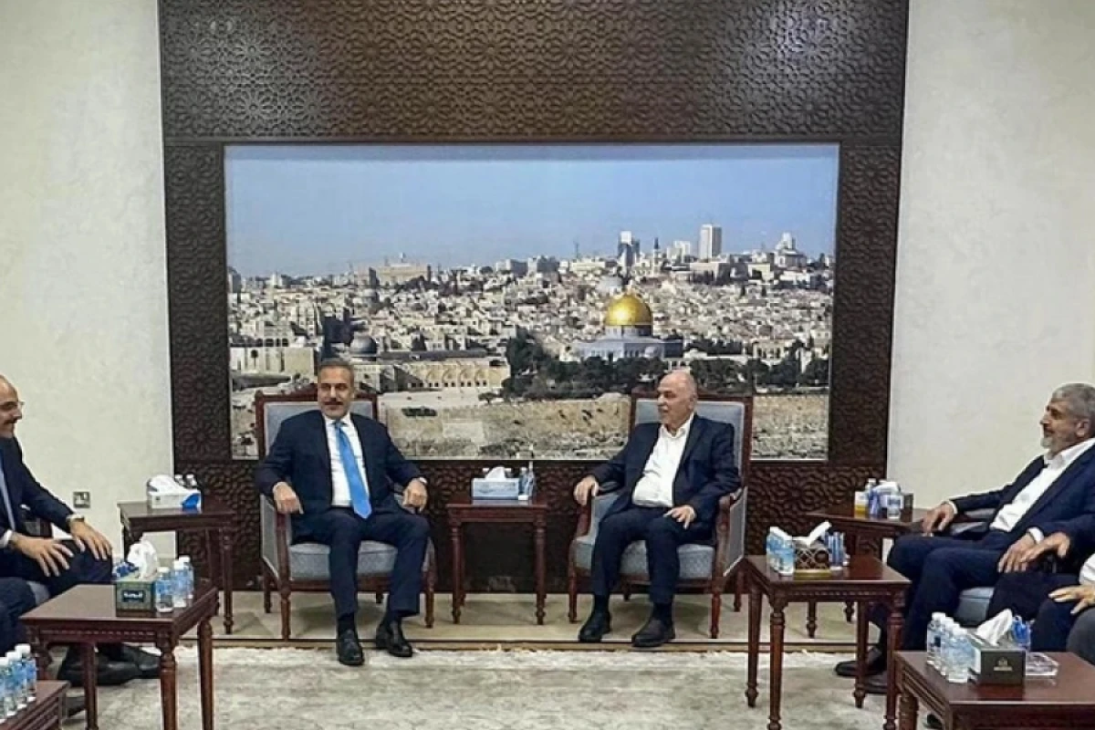Hakan Fidan və İbrahim Kalın HƏMAS Şura Məclisinin sədri ilə görüşdü