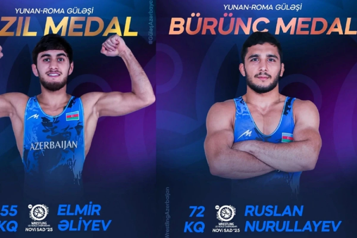 Güləşçilərimiz dünya çempionatında 1 qızıl, 1 bürünc medal qazandılar