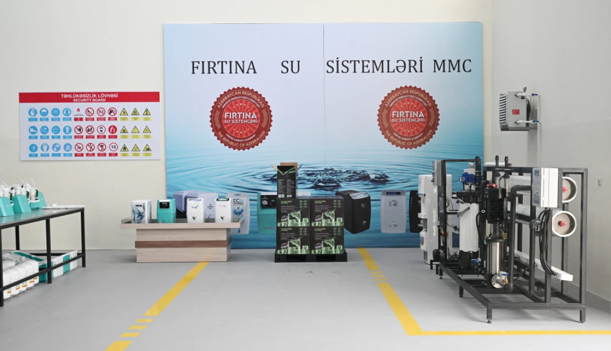 İlham Əliyev Sabirabadda su filtrlərinin istehsalı müəssisəsinin fəaliyyəti ilə tanış oldu — 4