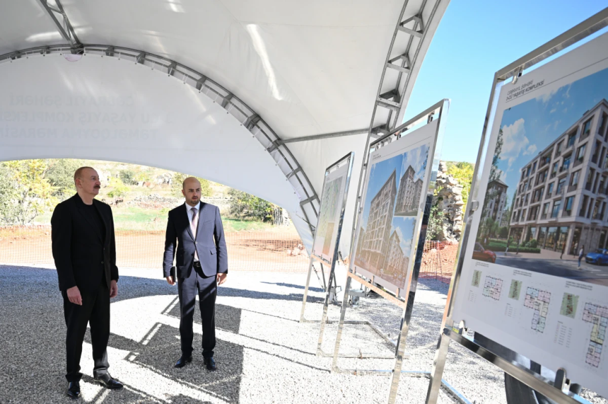 Cəbrayıl şəhərində ikinci və üçüncü yaşayış komplekslərinin təməli qoyuldu — 2