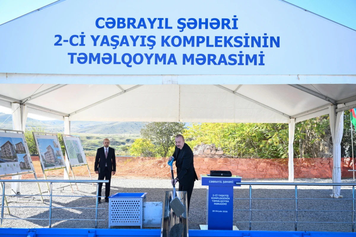 Cəbrayıl şəhərində ikinci və üçüncü yaşayış komplekslərinin təməli qoyuldu — 4