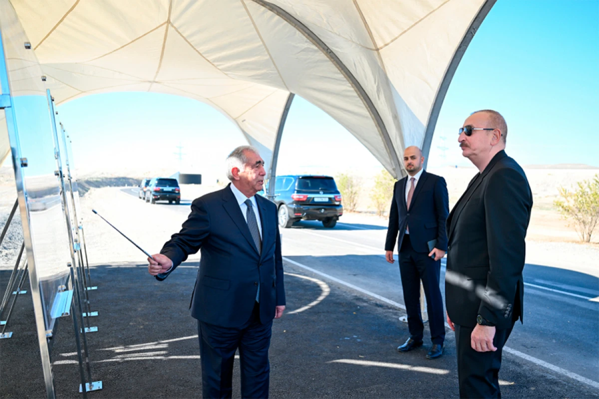 İlham Əliyev Cəbrayıl rayonunda “Şəfəq” Günəş Elektrik Stansiyasına gedən avtomobil yolunun açılışında iştirak etdi