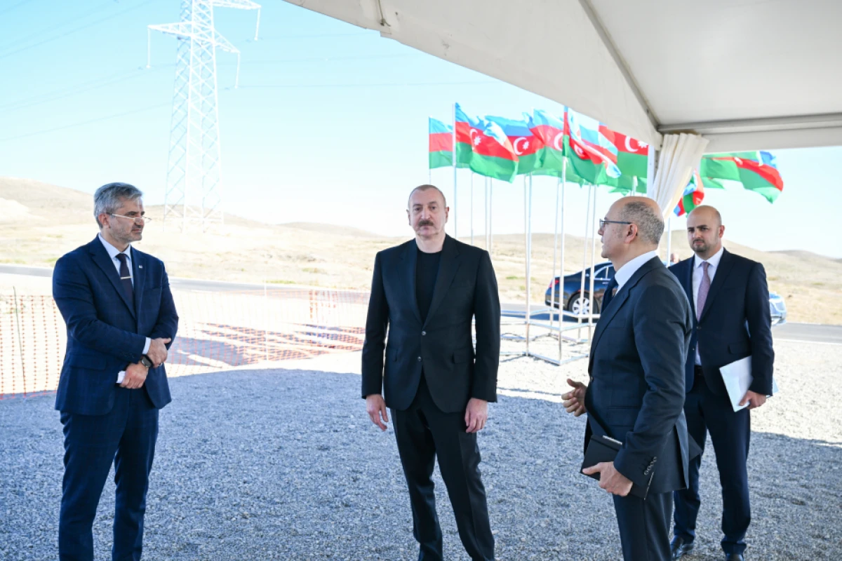 Prezident Cəbrayıl rayonunun Şahvəlli kəndində “Şəms” və “Üfüq” Günəş Elektrik stansiyalarının təməlini qoydu — 3