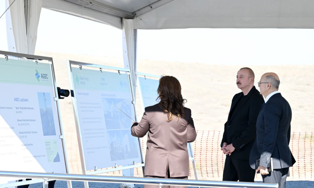 Prezident Cəbrayıl rayonunun Şahvəlli kəndində “Şəms” və “Üfüq” Günəş Elektrik stansiyalarının təməlini qoydu — 5