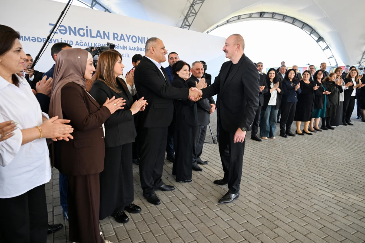 Prezident Zəngilanın Məmmədbəyli və Ağalı kəndlərinin sakinlərinə mənzillərin açarlarını təqdim etdi - YENİLƏNDİ — 2