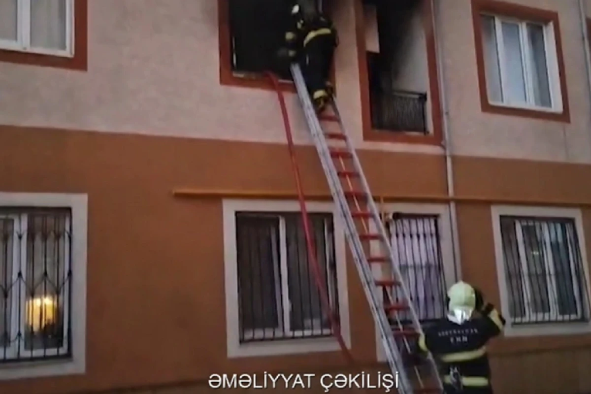 Xırdalanda binasındakı yanğında iki nəfər zəhərləndi- Yeniləndi