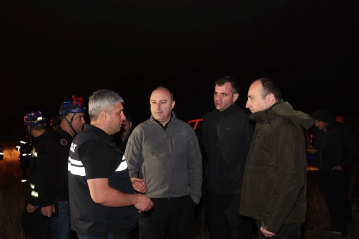 Gürcüstanın daxili işlər naziri təyyarə qəzası baş verən əraziyə getdi