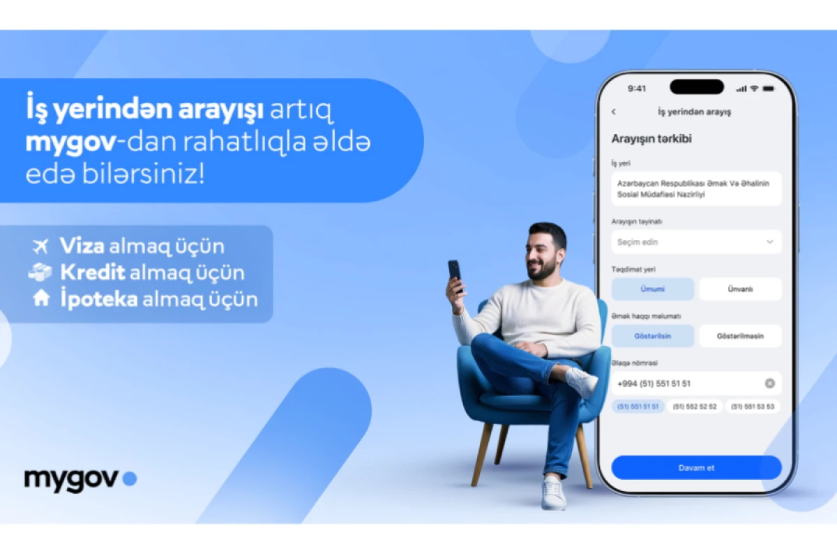 Vətəndaşlar artıq iş yerinə dair arayışı “mygov”dan da əldə edə biləcəklər
