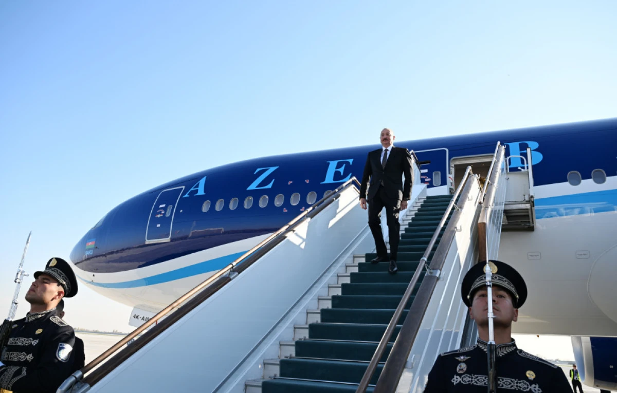 Prezident İlham Əliyev Özbəkistana səfərə gəldi — 3