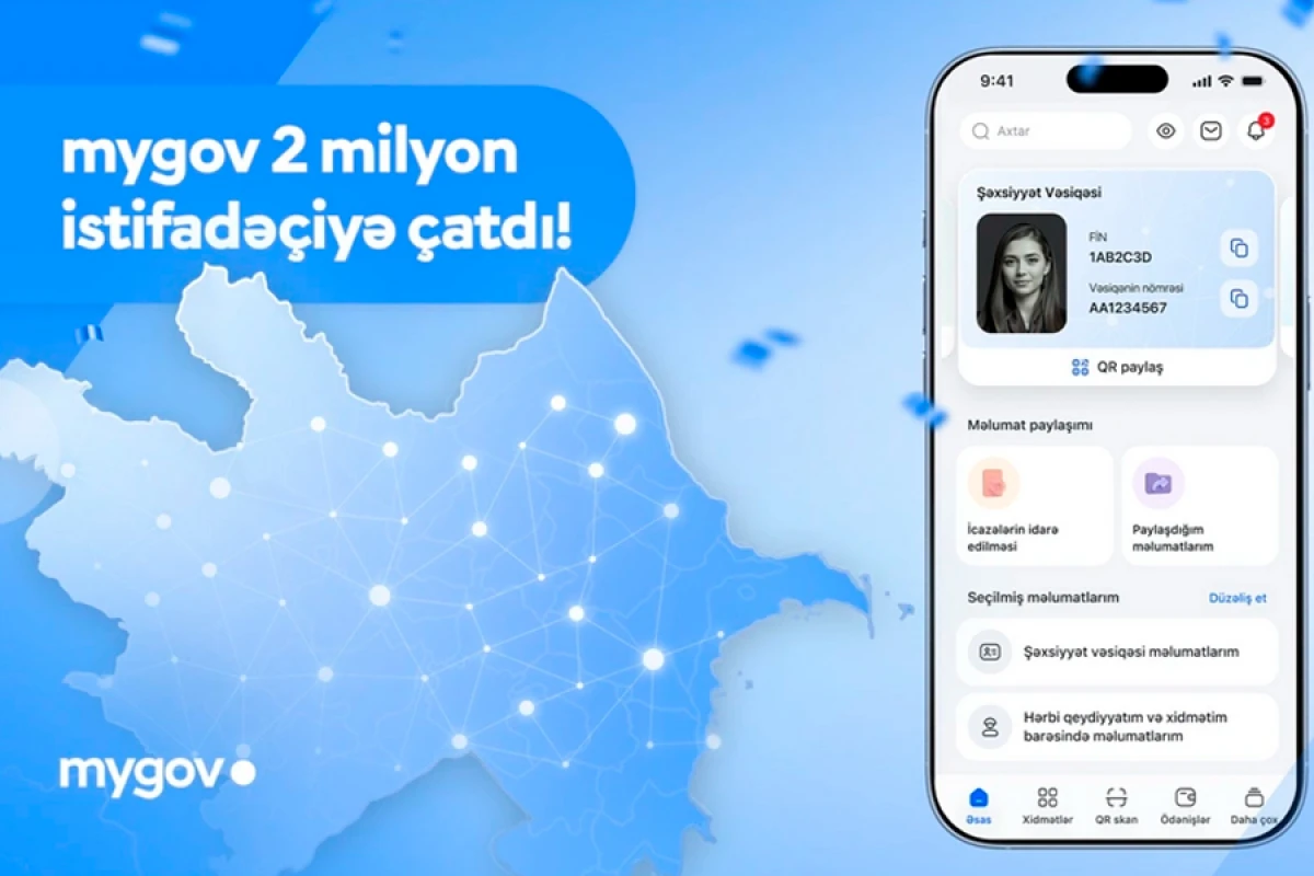 "mygov" platformasından istifadə edən vətəndaşların sayı 2 milyonu ötdü