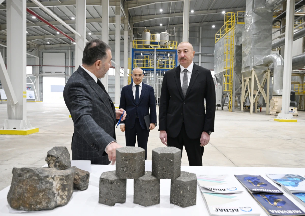 Prezident “AZWOOL” mineral daş yunu zavodunun açılışında iştirak etdi — 4