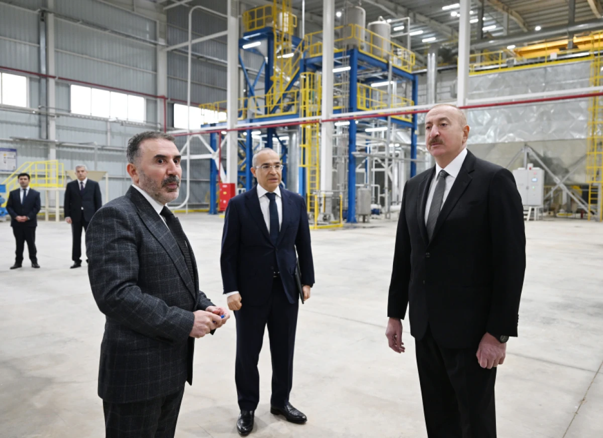 Prezident “AZWOOL” mineral daş yunu zavodunun açılışında iştirak etdi — 5