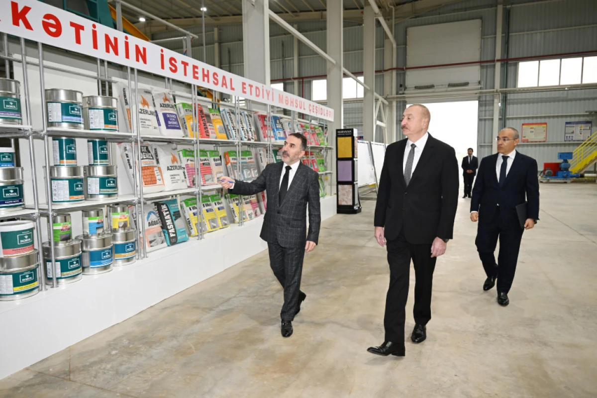 Prezident “AZWOOL” mineral daş yunu zavodunun açılışında iştirak etdi — 7