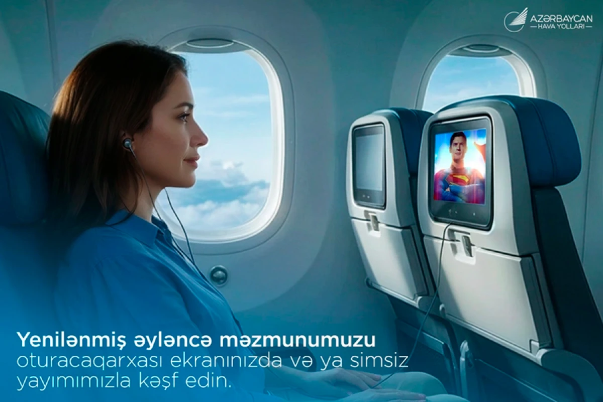 AZAL-ın təyyarələrində multimedia əyləncə sistemi yeniləndi