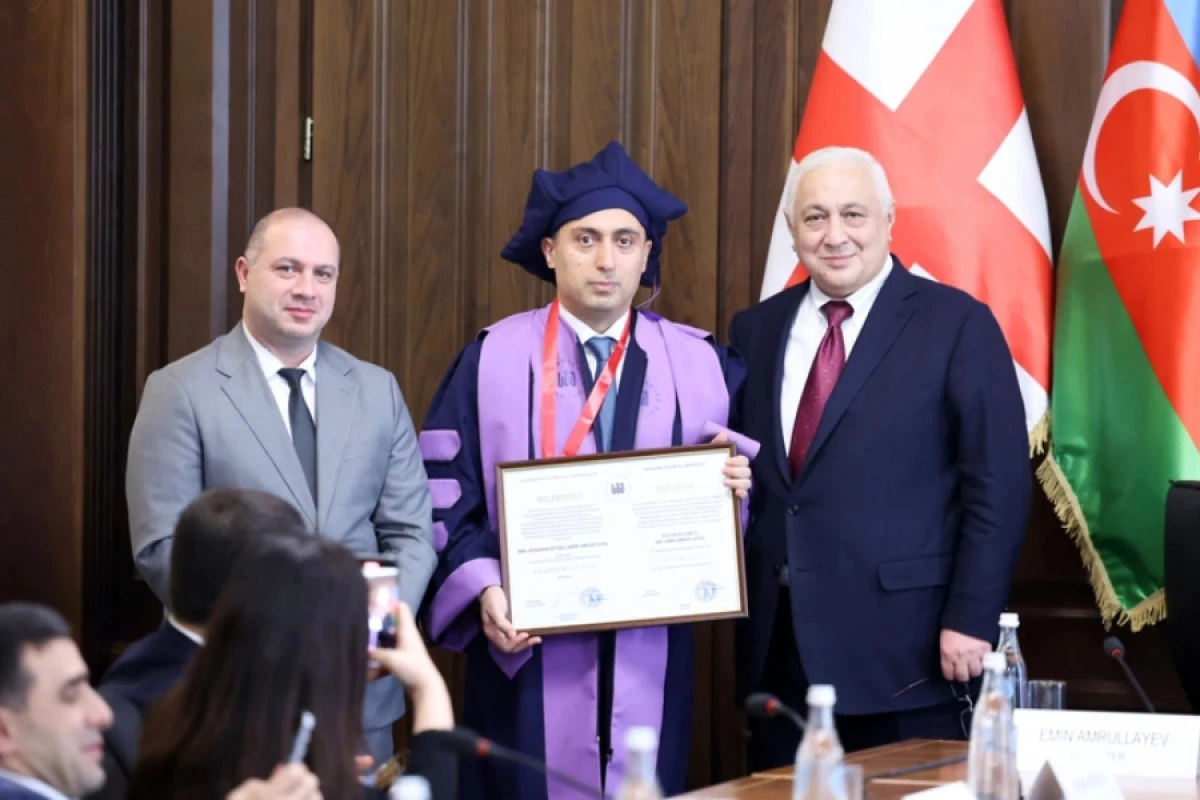 Emin Əmrullayev Gürcüstan Texniki Universitetinin Fəxri doktoru adı ilə təltif olundu