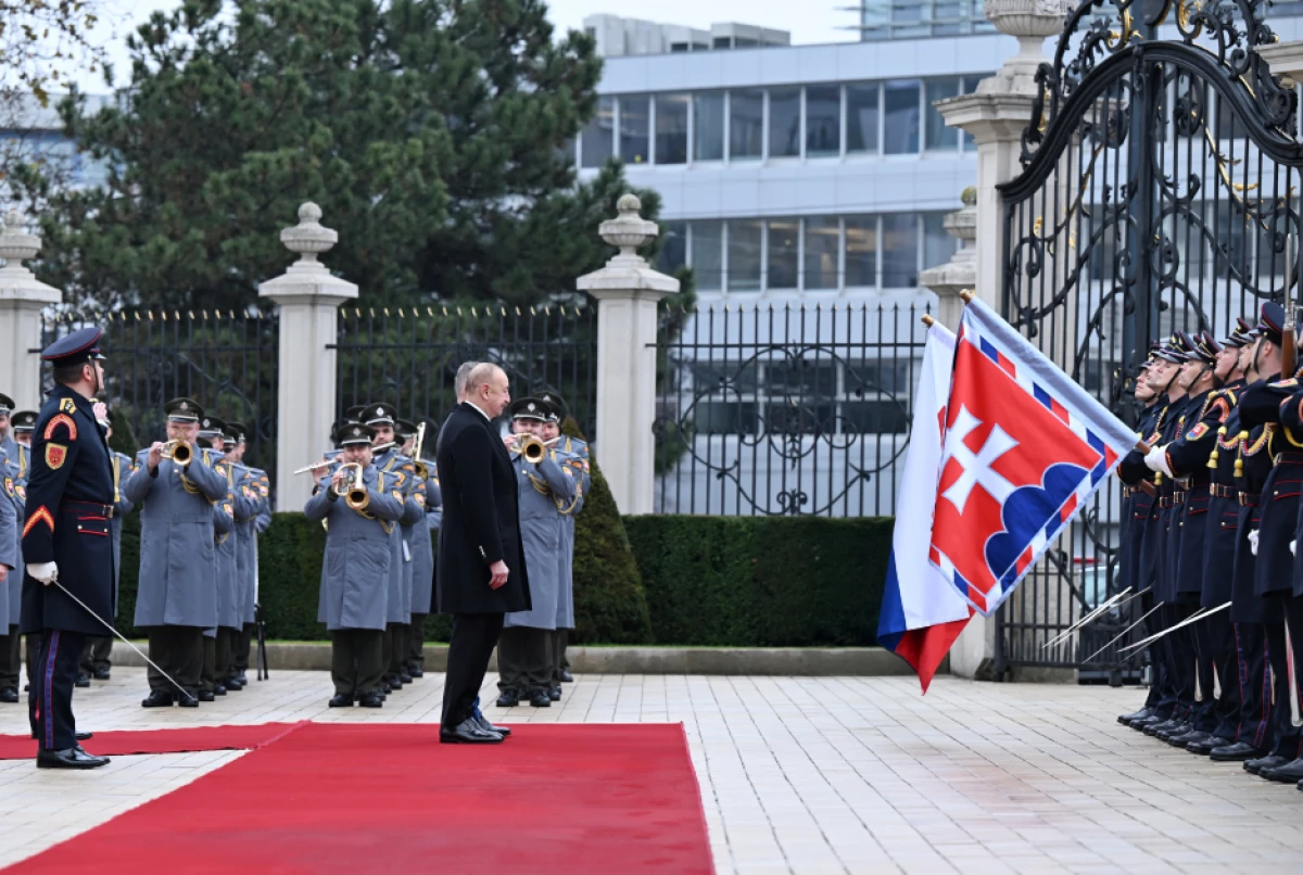 Prezident İlham Əliyevin Bratislavada rəsmi qarşılanma mərasimi oldu — 2
