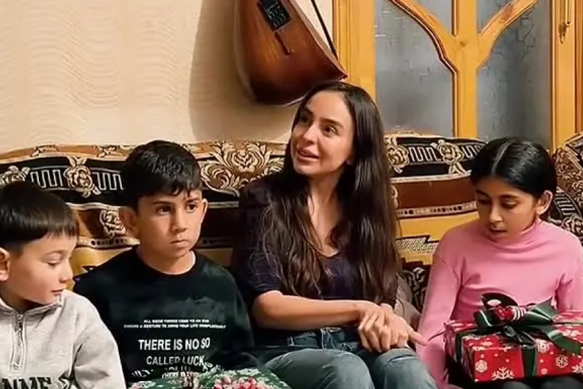 Leyla Əliyeva şamaxılı ailənin qonağı oldu