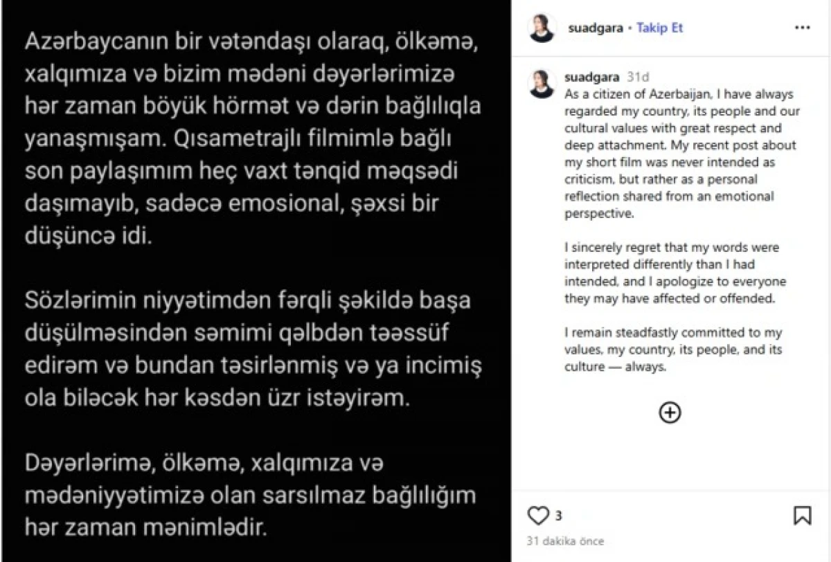 “Hər kəsdən üzr istəyirəm...” - Suad Qarayeva — 1