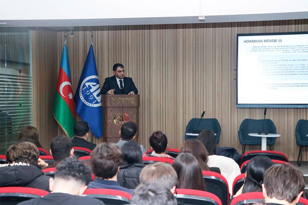 Azərbaycan Universitetində rəqabətin təmin edilməsi mövzusunda açıq dərs keçirildi
