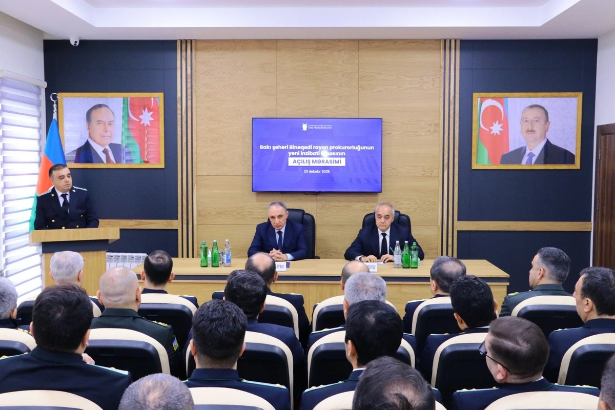 Binəqədi rayon prokurorluğunun yeni inzibati binası istifadəyə verildi - FOTO — 7