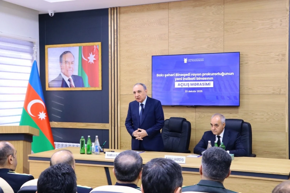 Binəqədi rayon prokurorluğunun yeni inzibati binası istifadəyə verildi - FOTO — 8