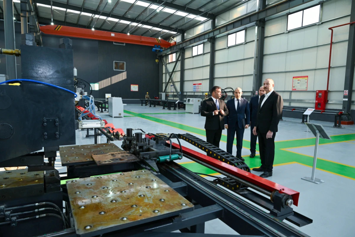 Prezident İlham Əliyev Ağdamda metal elektrik dirəklərinin istehsalı müəssisəsinin açılışında iştirak etdi — 2