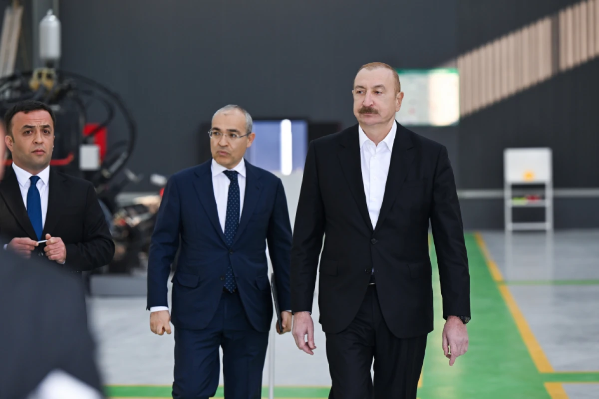 Prezident İlham Əliyev Ağdamda metal elektrik dirəklərinin istehsalı müəssisəsinin açılışında iştirak etdi — 5
