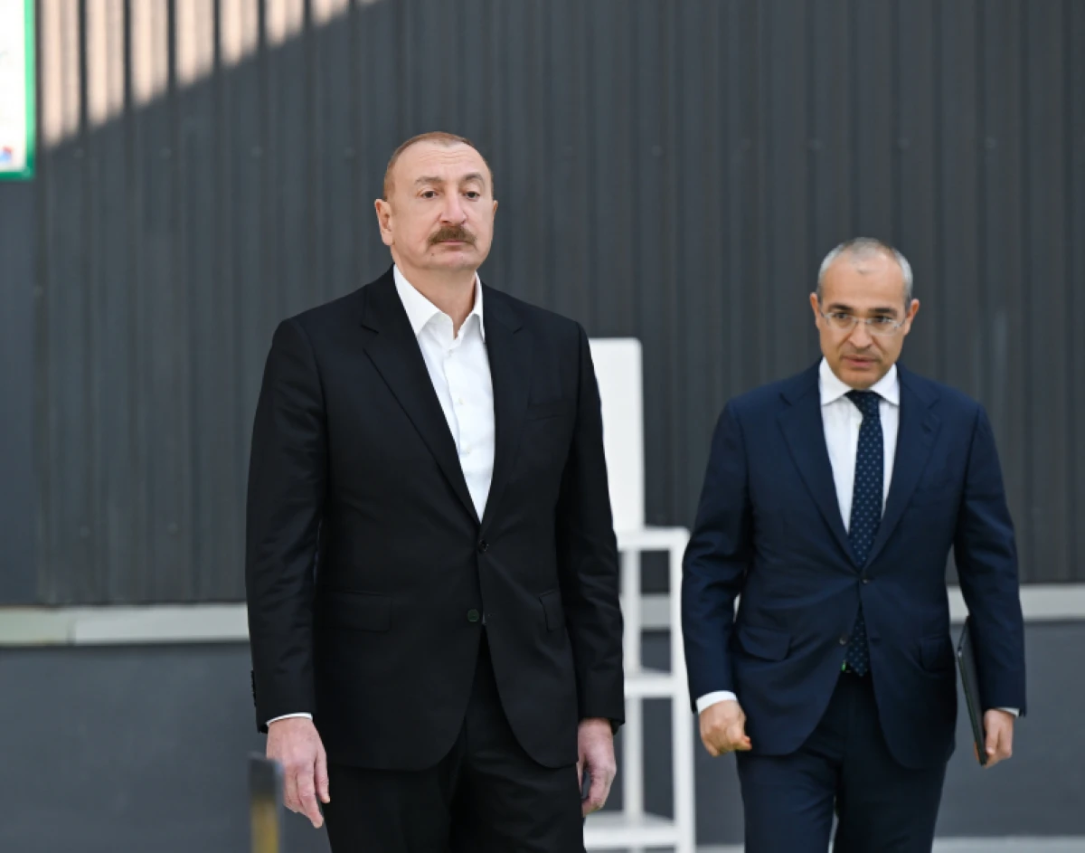 Prezident İlham Əliyev Ağdamda metal elektrik dirəklərinin istehsalı müəssisəsinin açılışında iştirak etdi — 7