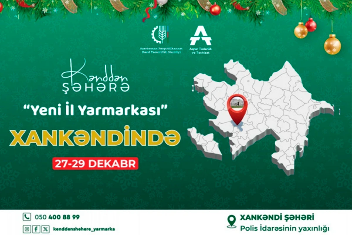 Xankəndidə ilk dəfə "Kənddən Şəhərə" Yeni il yarmarkası keçiriləcək