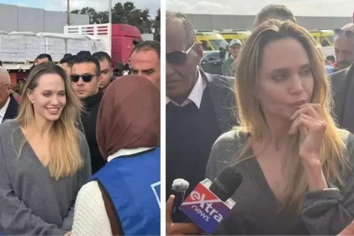Ancelina Coli Rəfah keçid məntəqəsini ziyarət etdi