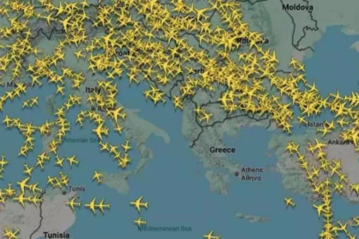 Yunanıstanın hava məkanı müvəqqəti bağlandı