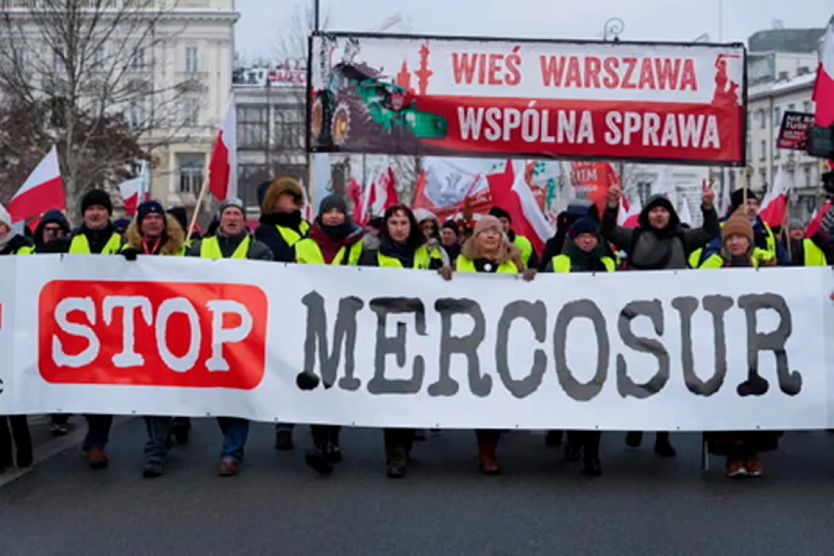 Varşavada MERCOSUR müqaviləsinə qarşı etiraz aksiyası keçirildi