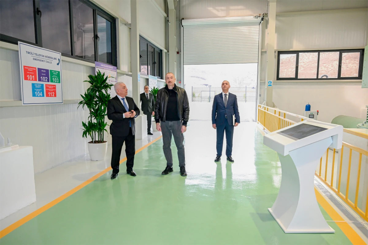 Prezident Ağdərədə "Qozlukörpü" Su Elektrik Stansiyasının açılışında iştirak etdi - YENİLƏNDİ