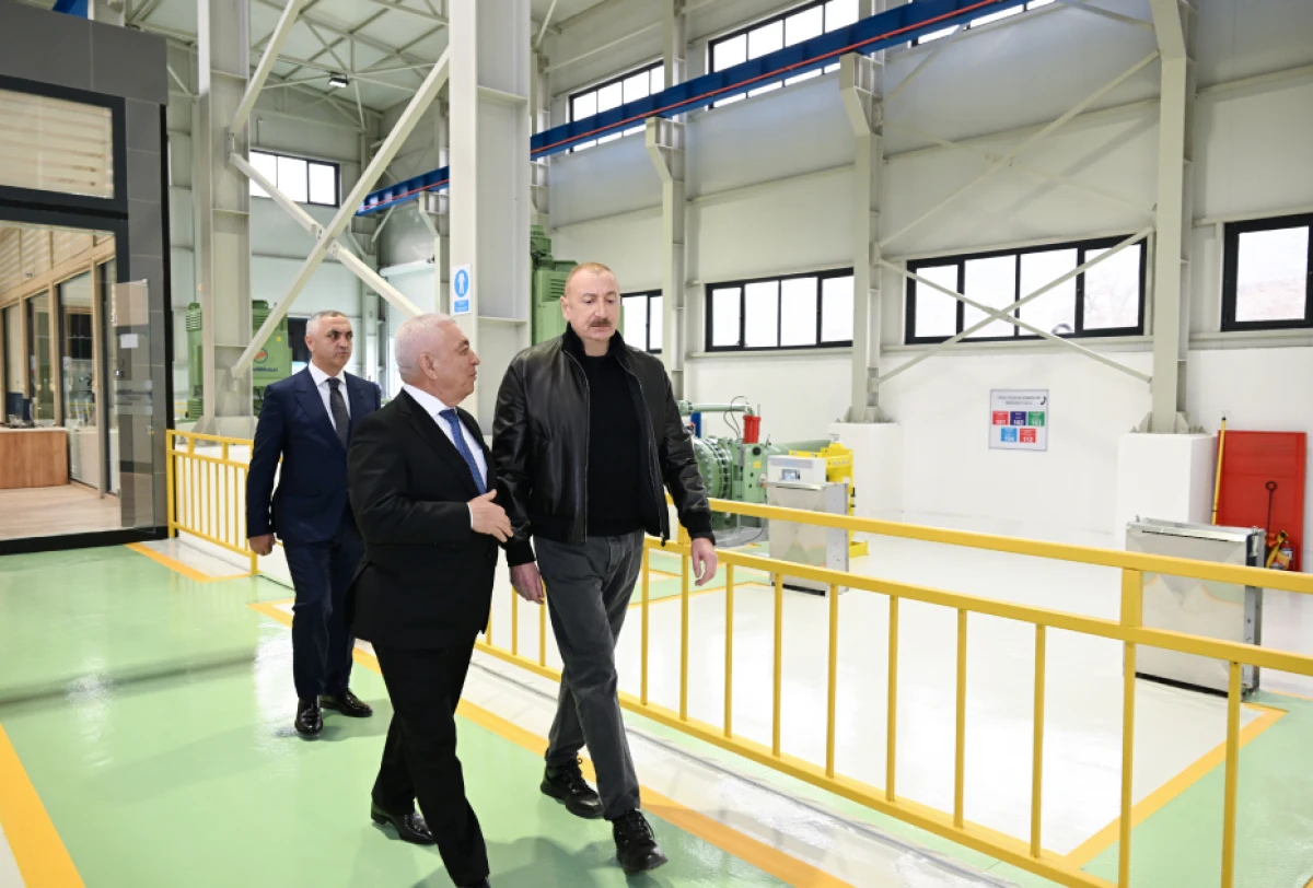 Prezident Ağdərədə "Qozlukörpü" Su Elektrik Stansiyasının açılışında iştirak etdi - YENİLƏNDİ — 4