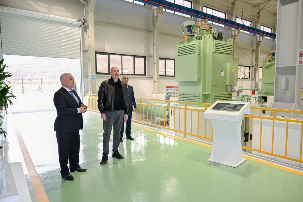 Prezident Ağdərədə "Qozlukörpü" Su Elektrik Stansiyasının açılışında iştirak etdi - YENİLƏNDİ — 9