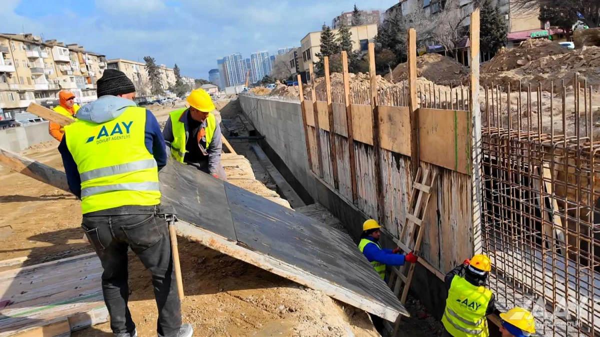 Yeni avtomobil yolunun tikintisi davam etdirilir - FOTO — 9