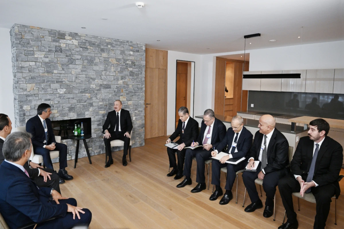 Prezident Davosda Braziliyanın “BTG Pactual” şirkətinin sədri ilə görüşdü