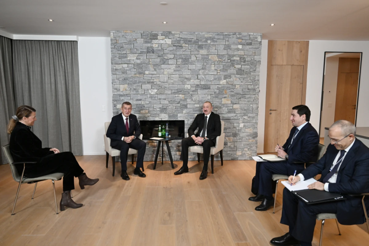 Prezident Davosda Çexiyanın Baş naziri ilə görüşdü — 1