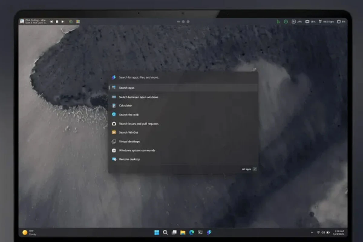 "Windows 11" üçün yeni panel sınaqdan keçirilir
