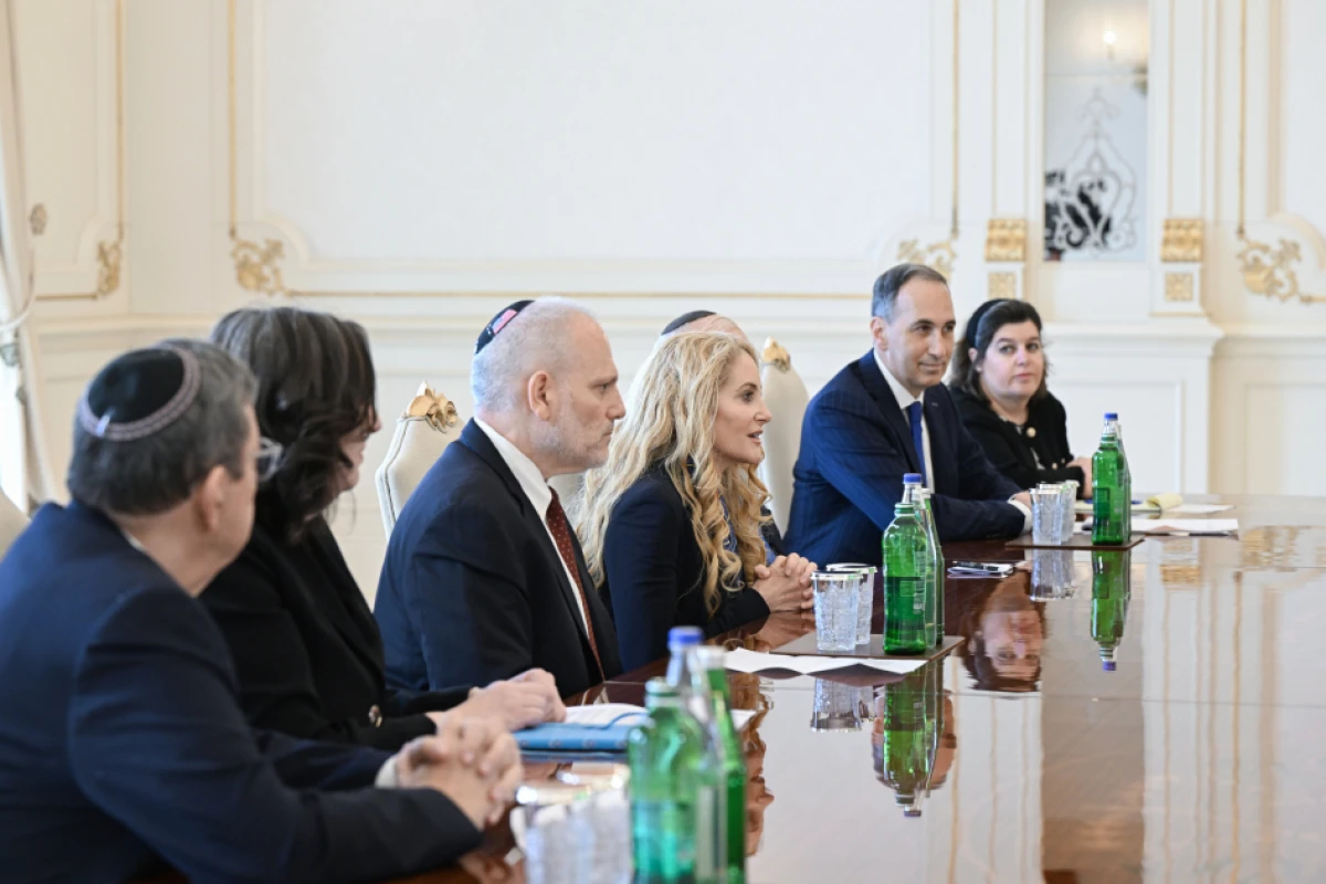 Prezident İlham Əliyev ABŞ-nin Əsas Amerika Yəhudi Təşkilatlarının Prezidentləri Konfransının nümayəndə heyətini qəbul etdi — 3