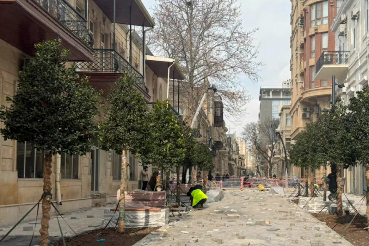 BŞİH: İslam Səfərli küçəsində abadlıq-quruculuq işləri davam etdirilir