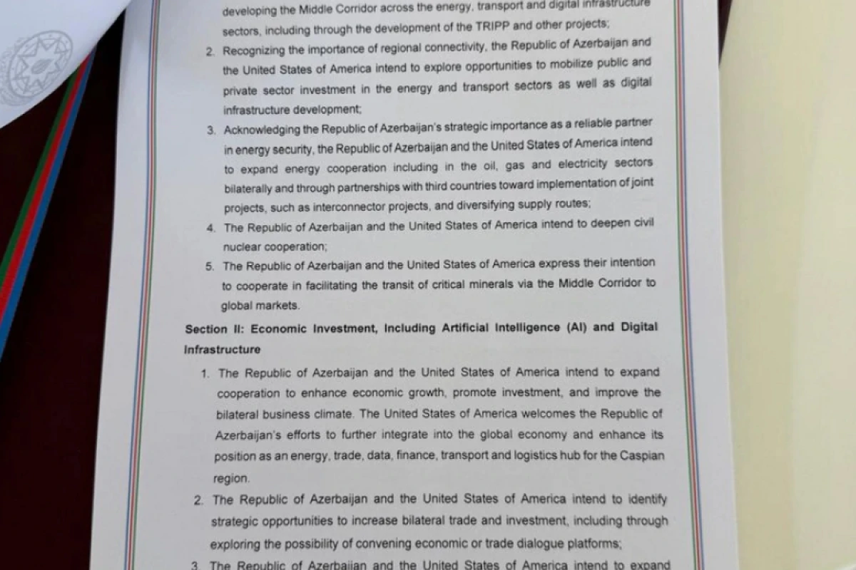 Azərbaycanla ABŞ arasında Strateji Tərəfdaşlıq Xartiyası imzalandı- Yeniləndi — 3