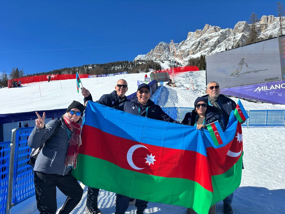 Kortina dağlarında Azərbaycan bayrağı: gənc xizəkçinin debütü — 1