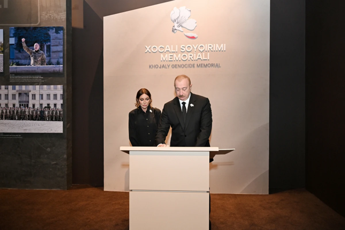 Prezident İlham Əliyev Xocalı Soyqırımı Memorialının açılışında iştirak etdi