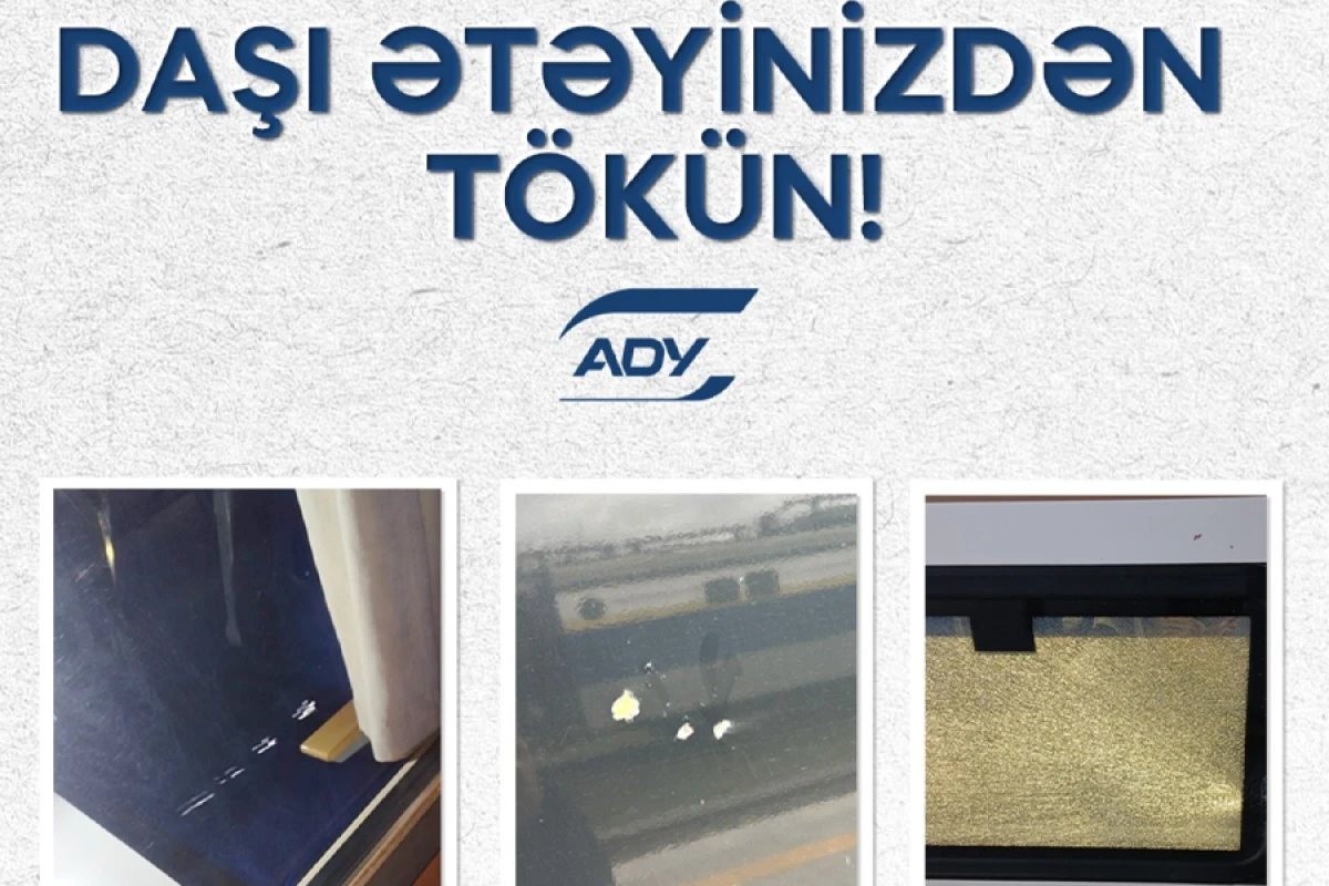 ADY-nin hərəkətdə olan qatarlarına beş dəfə daş atılıb