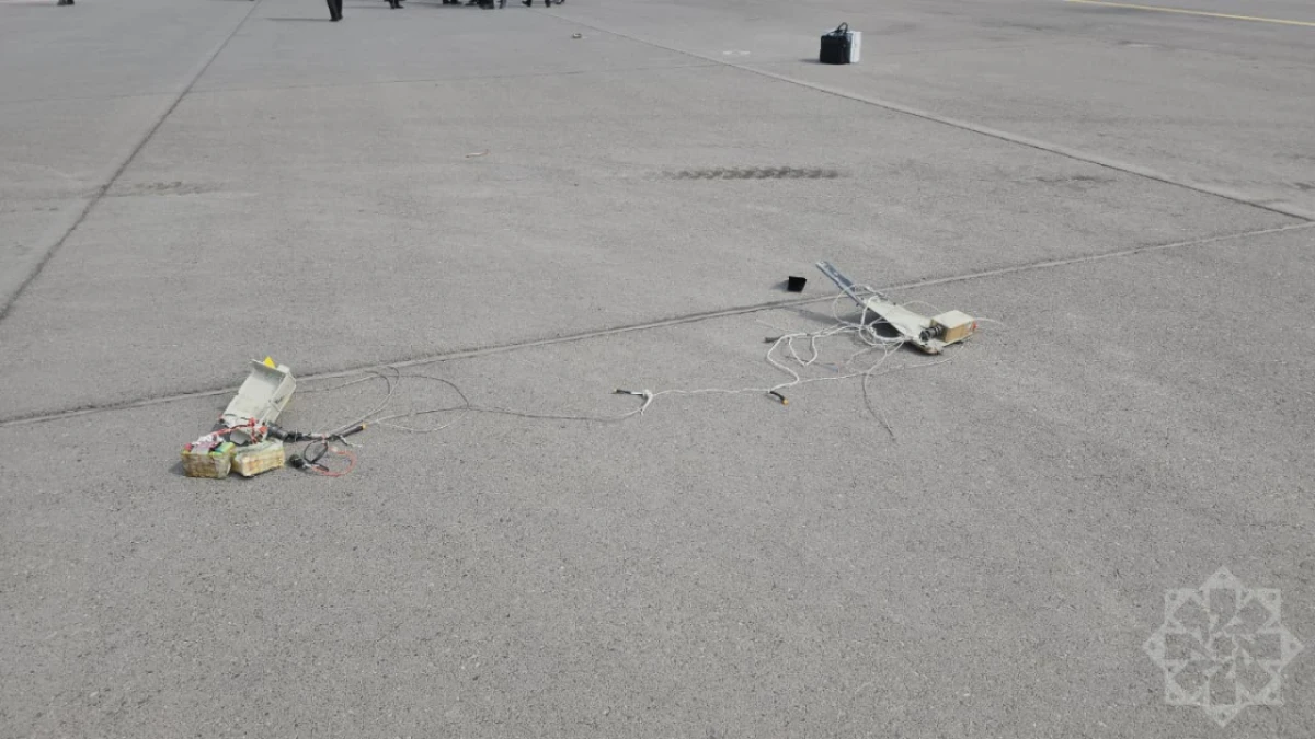 Naxçıvan aeroportuna düşən dronun qalıqları - (FOTO/VİDEO) — 4