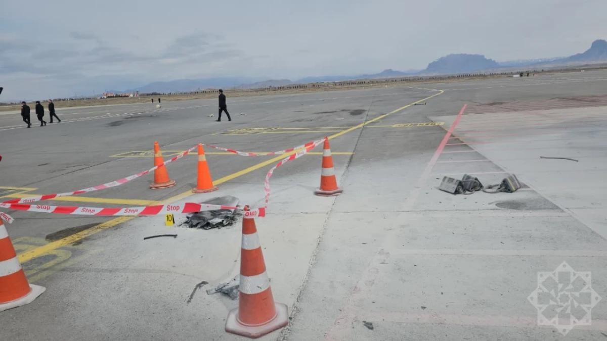 Naxçıvan aeroportuna düşən dronun qalıqları - (FOTO/VİDEO) — 5