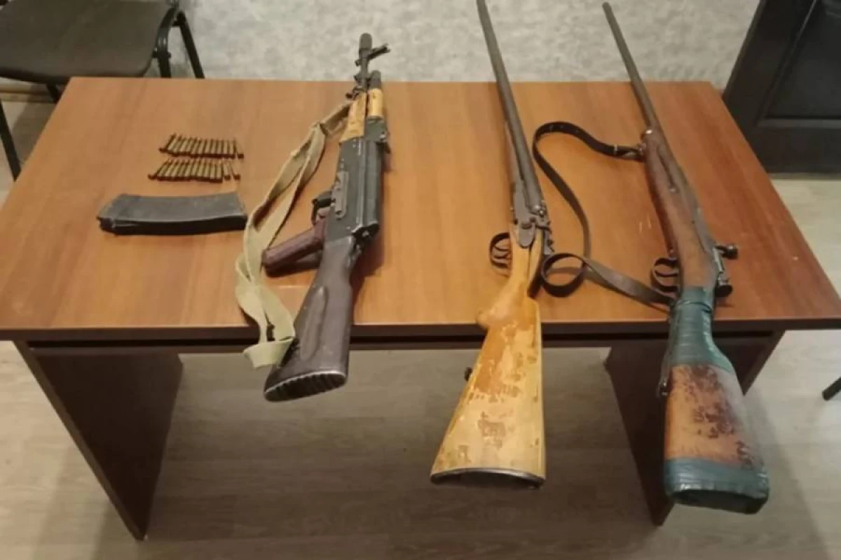 Ötən gün Azərbaycanda iki avtomat silahı, 20 tüfəng aşkarlanıb